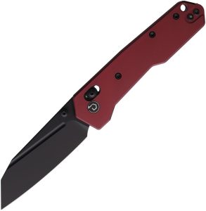 Defcon Axis Lock Dark Red Folding Knife 14C28N Sandvik Blade