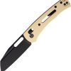 Defcon Axis Lock Tan Folding Knife 14C28N Sandvik Blade