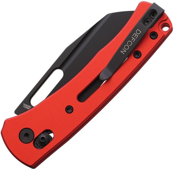 Defcon Axis Lock Red Folding Knife 14C28N Blade