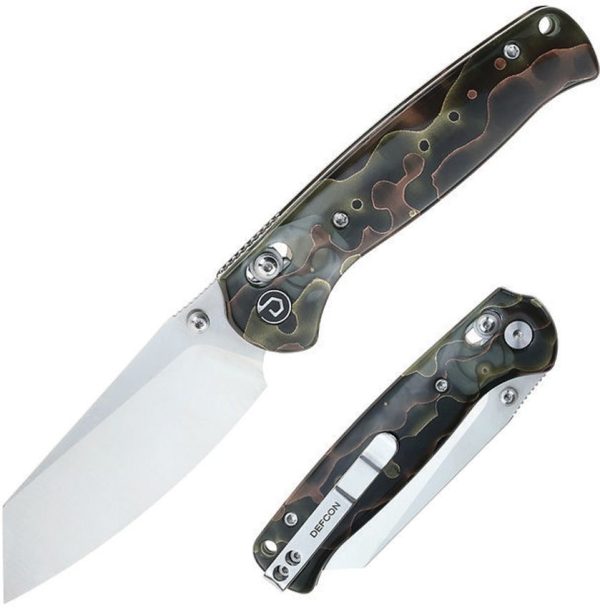 Defcon Artifact Axis Lock Folding Knife 14C28N Sandvik Black Copper