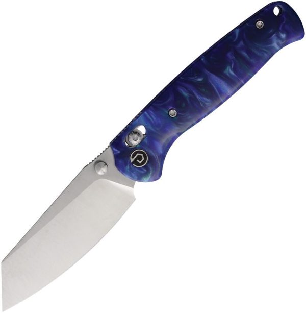 Defcon Artifact Axis Lock Blue Folding Knife 14C28N Sandvik Steel