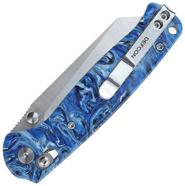 Defcon Artifact Axis Lock Folding Knife 14C28N Blue White