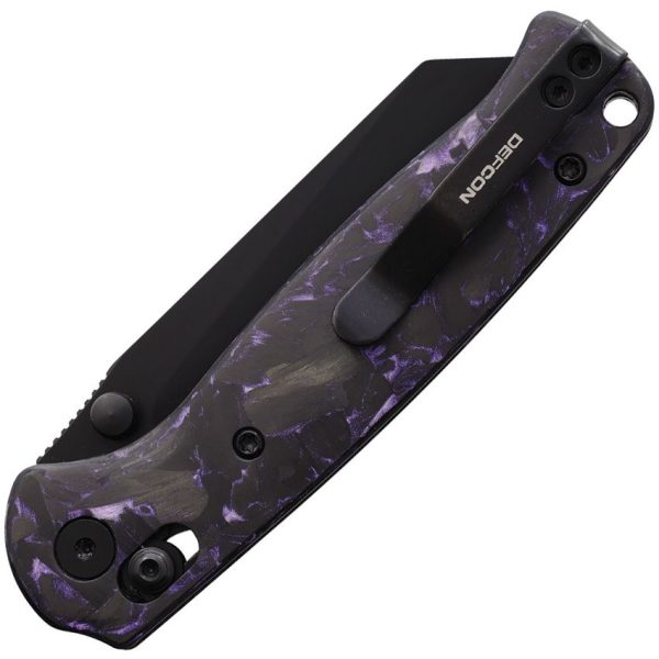 Defcon Artifact Axis Lock Purple Carbon Fiber Folding Knife