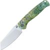 Defcon Artifact Axis Lock Folding Knife 14C28N Green Gold