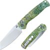 Defcon Artifact Axis Lock Folding Knife 14C28N Green Gold
