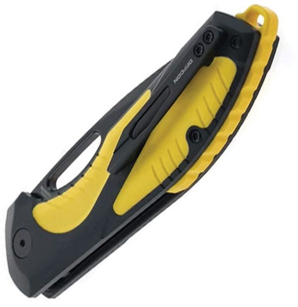 Defcon Black Fang Lite Button Lock Folding Knife G10 Handle