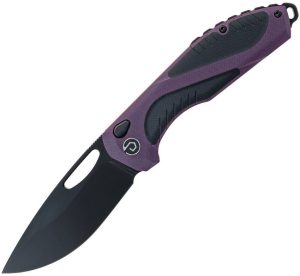 Defcon Black Fang Lite Button Lock Folding Knife G10 Handle