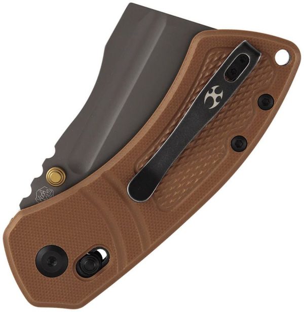 Kansept Korvid V Crossbar - Brown G10 TiNi