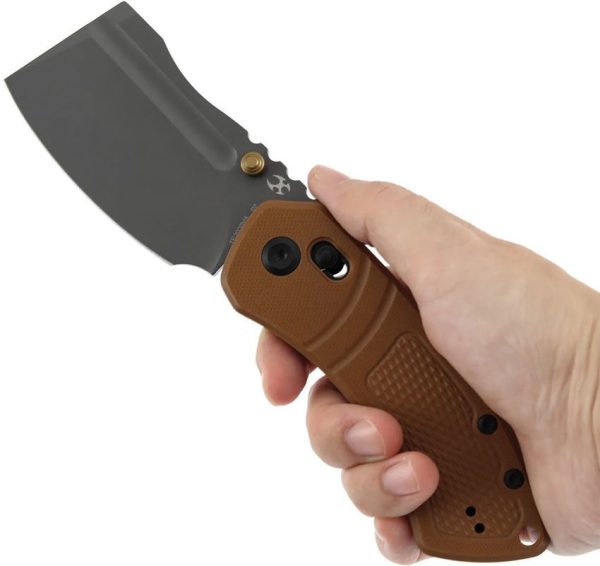 Kansept Korvid V Crossbar - Brown G10 TiNi