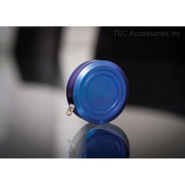 TECTT001BR_add_01.jpg TEC Accessories Keychain Measuring Tape Blue Titanium EDC