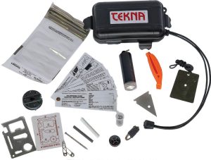 Tekna Survival Box Black - 17-Piece Emergency Kit