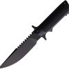 Tekna Wilderness Edge Survival Knife 6" Black Oxide 420HC Fixed Blade w/ Survival Sheath