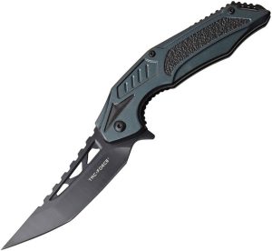 Tac Force Linerlock A/O - Black/Blue Aluminum