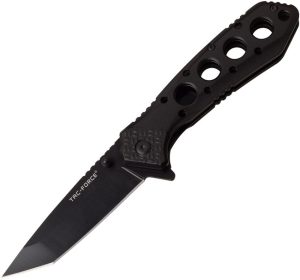 Tac Force Linerlock A/O Tanto - Black Aluminum