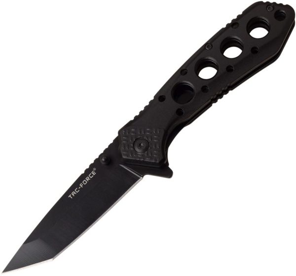 Tac Force Linerlock A/O Tanto - Black Aluminum