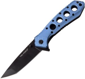 Tac Force Linerlock A/O Tanto - Blue Aluminum