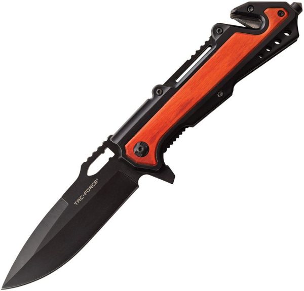 Tac Force Linerlock A/O Pakkawood - Black/Brown