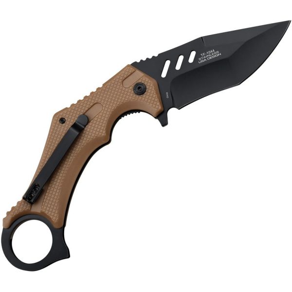 Tac Force TF1044BR Linerlock A/O Tanto Brown