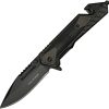 Tac Force TF1045BK Linerlock A/O Glass Breaker Black