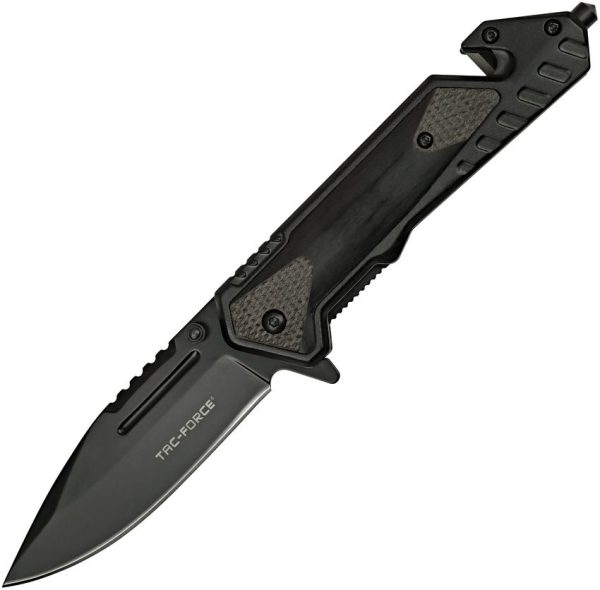 Tac Force TF1045BK Linerlock A/O Glass Breaker Black