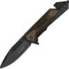 Tac Force TF1045BR Linerlock A/O Glass Breaker Brown
