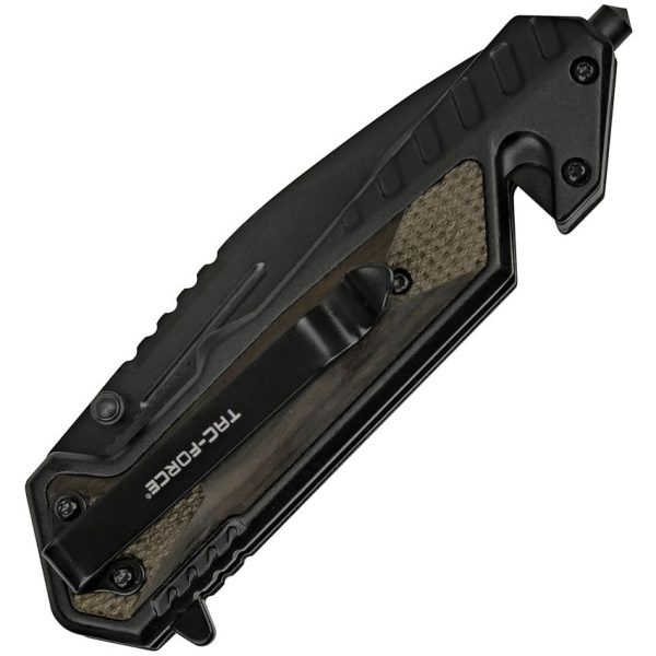 Tac Force TF1045BR Linerlock A/O Glass Breaker Brown
