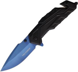 Tac Force TF2004 Assisted Blue TiNi Coated Blade