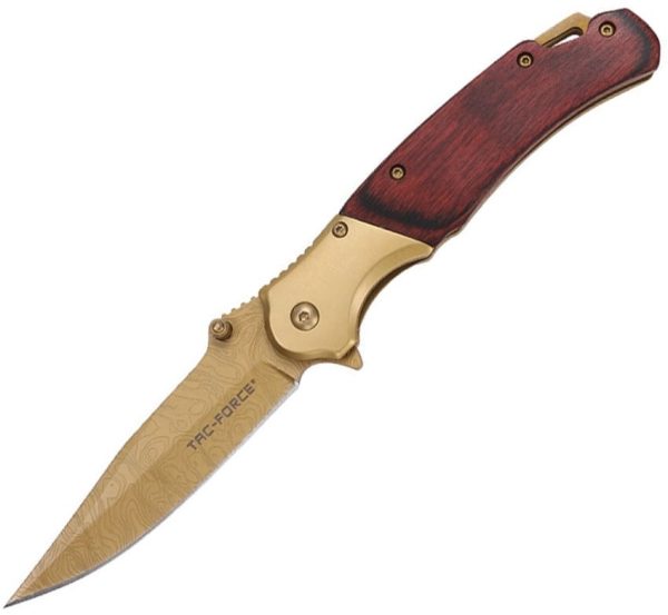 Tac Force TF2009 Linerlock Assisted - Gold Finish