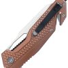 Tac Force TF2015 Rescue Linerlock - Brown Aluminum