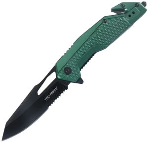 Tac Force TF2015 Rescue Linerlock - Green Aluminum