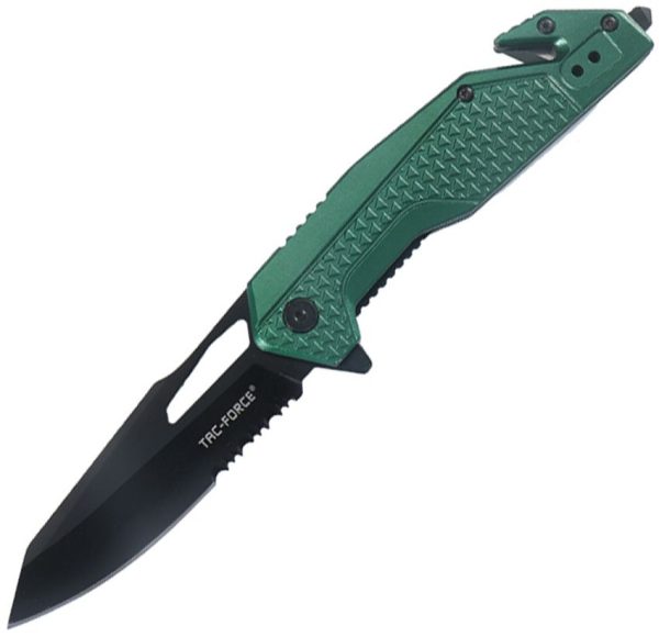 Tac Force TF2015 Rescue Linerlock - Green Aluminum