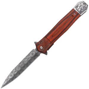 Tac Force TF2016 Assisted Linerlock - Damascus Blade