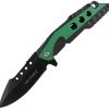 Tac Force TF2021 Assisted Linerlock Black Green