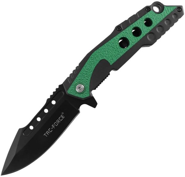 Tac Force TF2021 Assisted Linerlock Black Green
