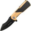 Tac Force TF2022 Assisted Linerlock Tan Gold Inlay