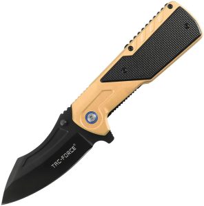 Tac Force TF2022 Assisted Linerlock Tan Gold Inlay