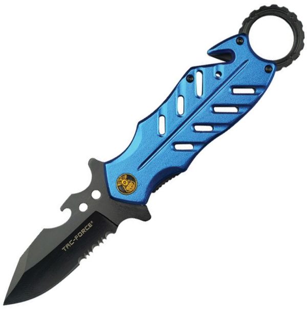 Tac Force TF2027PD Rescue Linerlock - Blue Aluminum