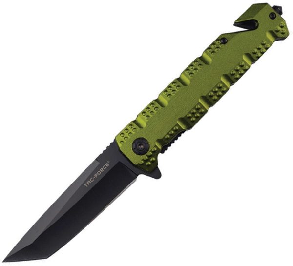 Tac Force TF2028GN Rescue Linerlock - Green Tanto