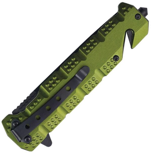 Tac Force TF2028GN Rescue Linerlock - Green Tanto