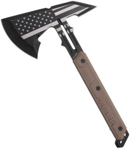 TF2AXETN.jpg Tac Force Tomahawk Tan 12" Tactical Axe 3Cr13 Stainless Full Tang