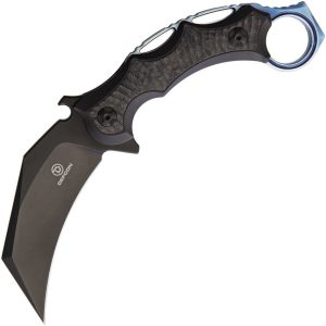 Defcon Jungle Knife Black Titanium Karambit Fixed Blade