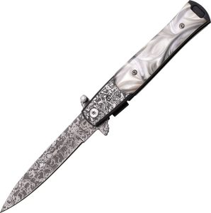 Tac Force TF428DMP Stiletto Linerlock - Pearl Handle