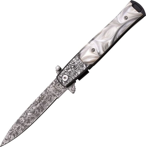 Tac Force TF428DMP Stiletto Linerlock - Pearl Handle