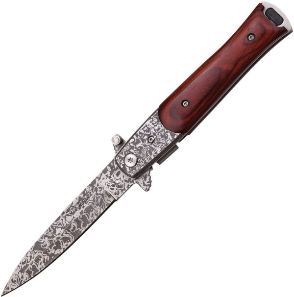 Tac Force TF428DMW Stiletto Linerlock - Wood Handle