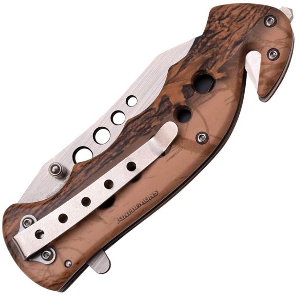 Tac Force Rescue Brown Camo Assisted Linerlock