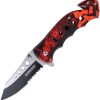 Tac Force Rescue Red Camo Assisted Linerlock