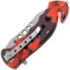 Tac Force Rescue Red Camo Assisted Linerlock