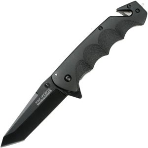 Tac Force Rescue Black Tanto Assisted Linerlock
