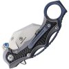 Defcon Framelock Gray Titanium Karambit Folding Knife