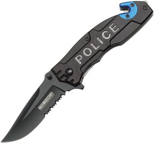 Tac Force Police Linerlock A/O Black Blue